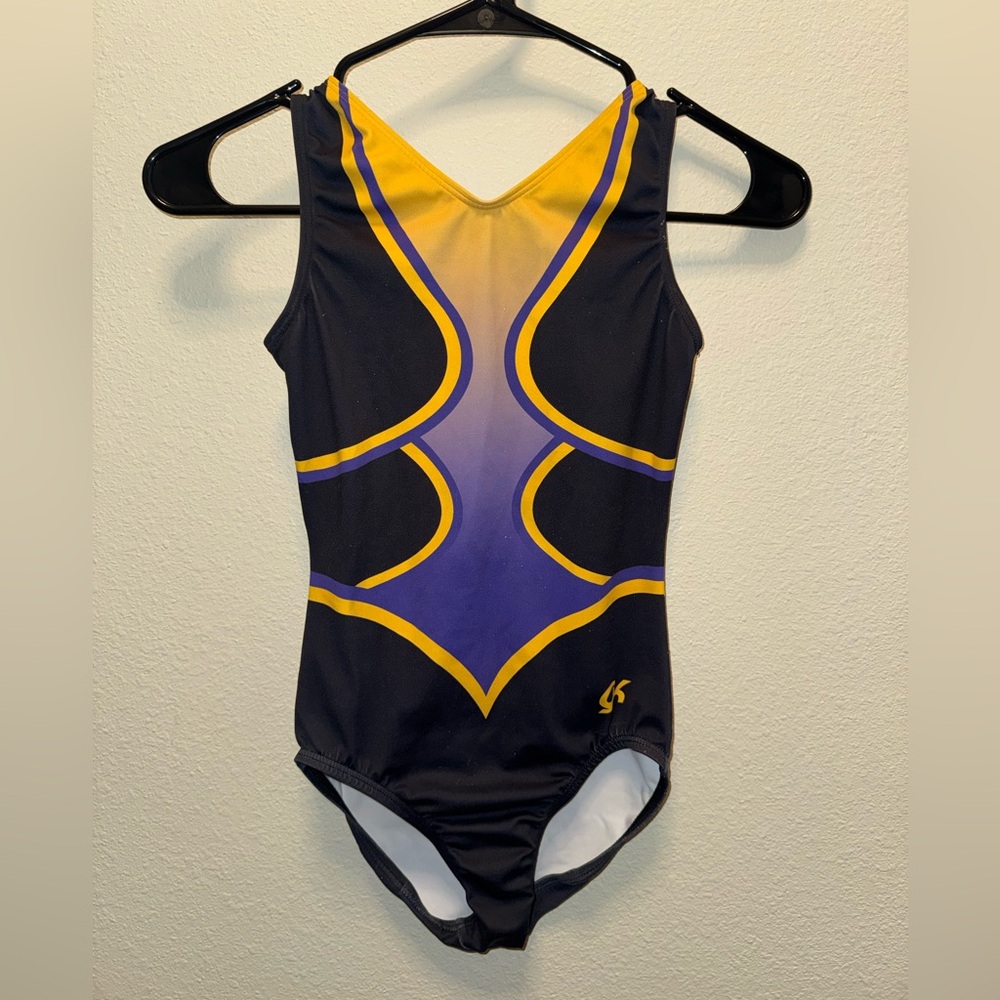 LSU Black and Yellow Leotard with Purple Accents